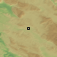 Shaded relief of the 51 km around Dolnja Košana, drawn from the GMTED2010 grid