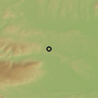 Shaded relief of the 51 km around Dolnja Počehova, drawn from the GMTED2010 grid