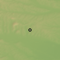 Shaded relief of the 51 km around Dolnji Slaveči, drawn from the GMTED2010 grid