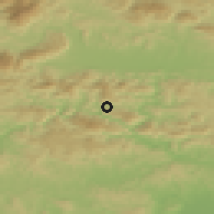 Shaded relief of the 51 km around Dol pri Hrastniku, drawn from the GMTED2010 grid