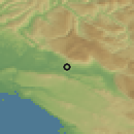 Shaded relief of the 51 km around Batuje, drawn from the GMTED2010 grid