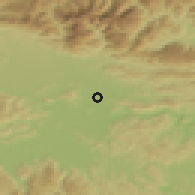 Shaded relief of the 51 km around Domžale, drawn from the GMTED2010 grid