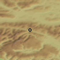 Shaded relief of the 51 km around Dovje, drawn from the GMTED2010 grid