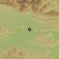 Shaded relief of the 51 km around Dragomelj, drawn from the GMTED2010 grid