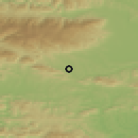 Shaded relief of the 51 km around Draža vas, drawn from the GMTED2010 grid