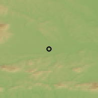 Shaded relief of the 51 km around Draženci, drawn from the GMTED2010 grid