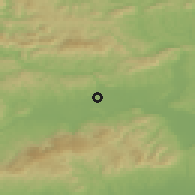 Shaded relief of the 51 km around Drnovo, drawn from the GMTED2010 grid