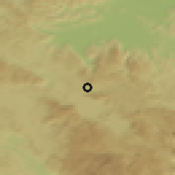 Shaded relief of the 51 km around Begunje pri Cerknici, drawn from the GMTED2010 grid