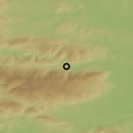 Shaded relief of the 51 km around Fala, drawn from the GMTED2010 grid