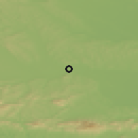 Shaded relief of the 51 km around Formin, drawn from the GMTED2010 grid