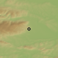 Shaded relief of the 51 km around Fram, drawn from the GMTED2010 grid