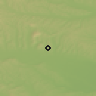 Shaded relief of the 51 km around Gerlinci, drawn from the GMTED2010 grid