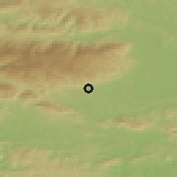 Shaded relief of the 51 km around Gladomes, drawn from the GMTED2010 grid