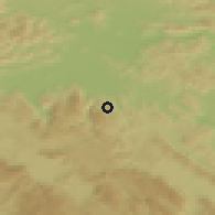 Shaded relief of the 51 km around Golo, drawn from the GMTED2010 grid