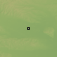 Shaded relief of the 51 km around Gomilica, drawn from the GMTED2010 grid