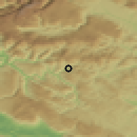 Shaded relief of the 51 km around Gorenja vas, drawn from the GMTED2010 grid