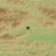 Shaded relief of the 51 km around Gorenje, drawn from the GMTED2010 grid