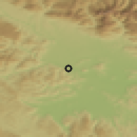 Shaded relief of the 51 km around Goričane, drawn from the GMTED2010 grid