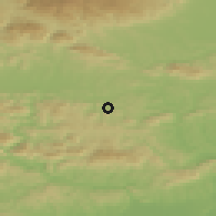 Shaded relief of the 51 km around Gorica pri Slivnici, drawn from the GMTED2010 grid