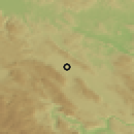 Shaded relief of the 51 km around Goriča vas, drawn from the GMTED2010 grid