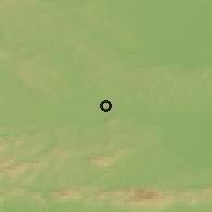 Shaded relief of the 51 km around Gorišnica, drawn from the GMTED2010 grid