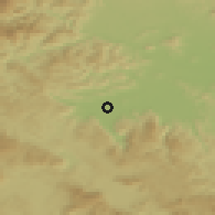Shaded relief of the 51 km around Bevke, drawn from the GMTED2010 grid