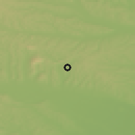 Shaded relief of the 51 km around Gornji Slaveči, drawn from the GMTED2010 grid