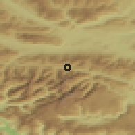 Shaded relief of the 51 km around Gozd Martuljek, drawn from the GMTED2010 grid