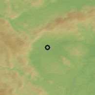 Shaded relief of the 51 km around Gradac, drawn from the GMTED2010 grid