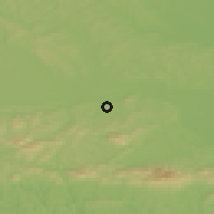 Shaded relief of the 51 km around Gradišča, drawn from the GMTED2010 grid