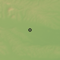 Shaded relief of the 51 km around Gradišče, drawn from the GMTED2010 grid