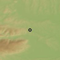 Shaded relief of the 51 km around Gradiška, drawn from the GMTED2010 grid