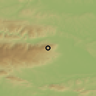 Shaded relief of the 51 km around Hočko Pohorje, drawn from the GMTED2010 grid