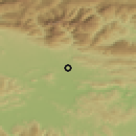 Shaded relief of the 51 km around Homec, drawn from the GMTED2010 grid