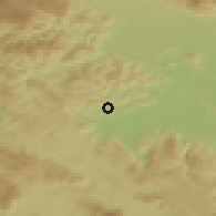 Shaded relief of the 51 km around Horjul, drawn from the GMTED2010 grid