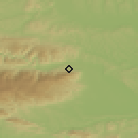 Shaded relief of the 51 km around Hrastje, drawn from the GMTED2010 grid