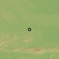 Shaded relief of the 51 km around Hrastovec, drawn from the GMTED2010 grid
