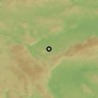Shaded relief of the 51 km around Birčna vas, drawn from the GMTED2010 grid