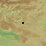 Shaded relief of the 51 km around Idrija, drawn from the GMTED2010 grid