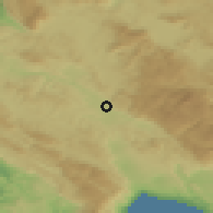 Shaded relief of the 51 km around Ilirska Bistrica, drawn from the GMTED2010 grid