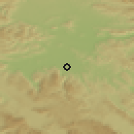 Shaded relief of the 51 km around Iška Loka, drawn from the GMTED2010 grid