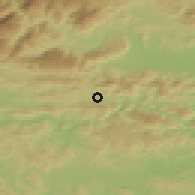 Shaded relief of the 51 km around Izlake, drawn from the GMTED2010 grid