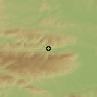 Shaded relief of the 51 km around Janževa Gora, drawn from the GMTED2010 grid