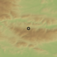 Shaded relief of the 51 km around Josipdol, drawn from the GMTED2010 grid