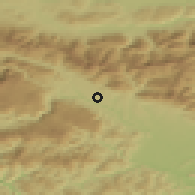 Shaded relief of the 51 km around Kamna Gorica, drawn from the GMTED2010 grid