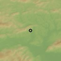 Shaded relief of the 51 km around Bizeljsko, drawn from the GMTED2010 grid