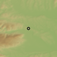 Shaded relief of the 51 km around Košaki, drawn from the GMTED2010 grid