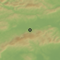 Shaded relief of the 51 km around Kostanjevica na Krki, drawn from the GMTED2010 grid