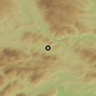 Shaded relief of the 51 km around Kotlje, drawn from the GMTED2010 grid
