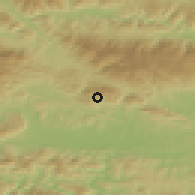 Shaded relief of the 51 km around Kozjak, drawn from the GMTED2010 grid